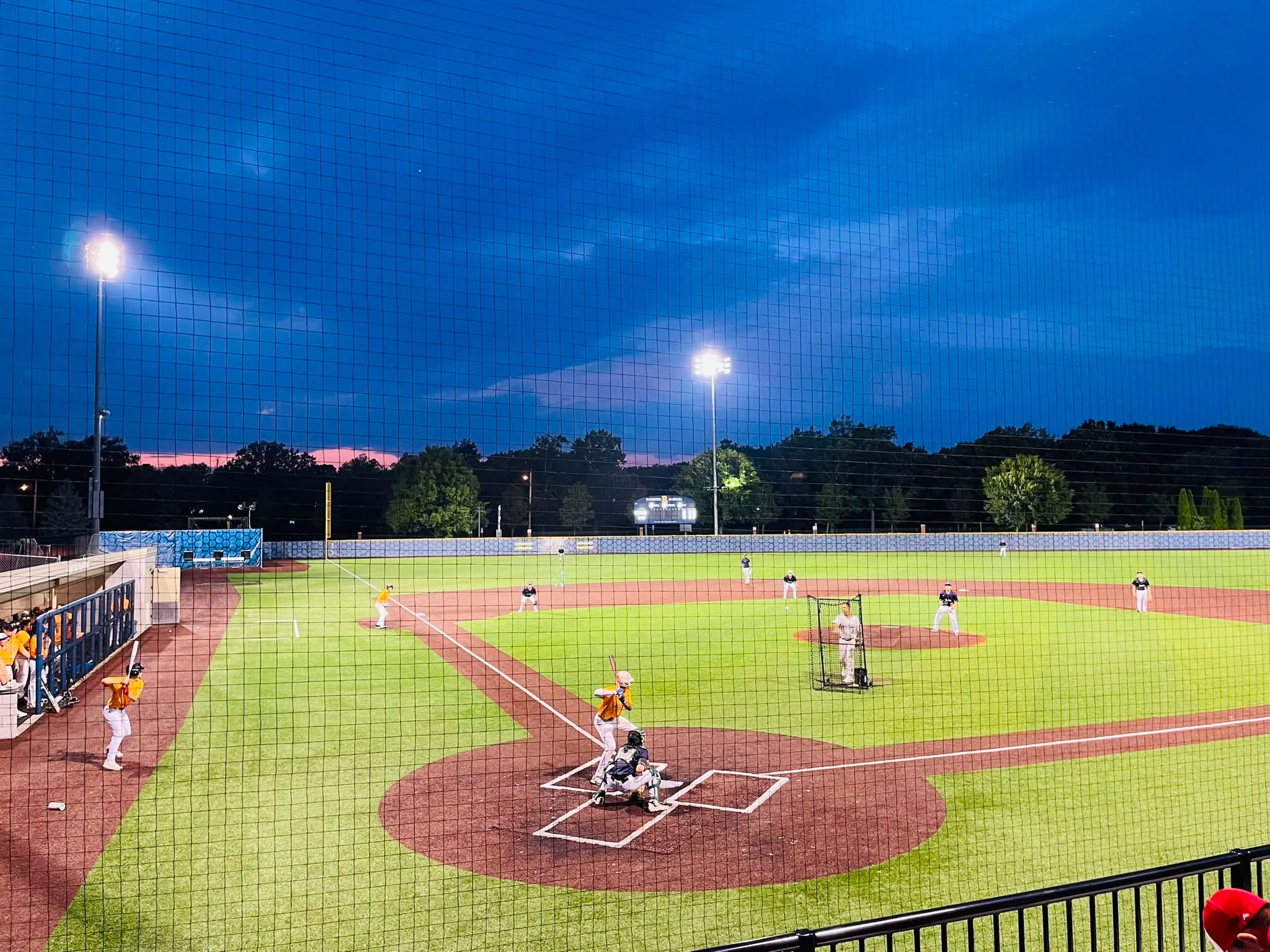 Baseball under the lights. 💙💛